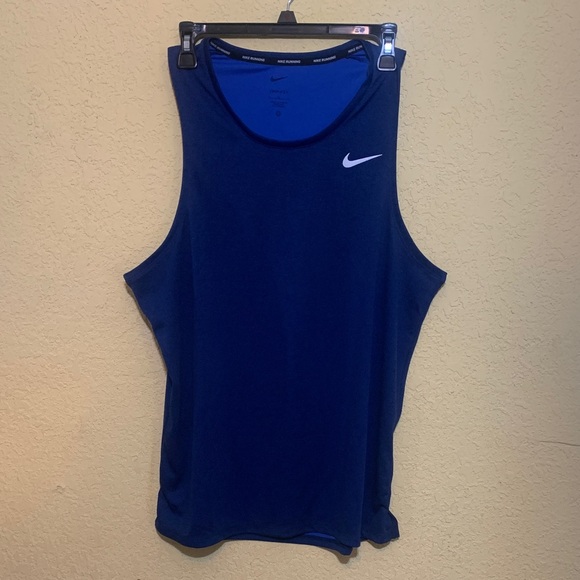 Nike Tops - Nike Blue Sleeveless Running Dri-Fit Shirt